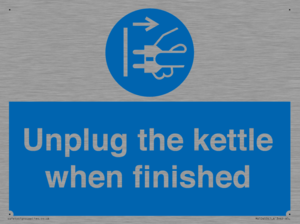 Unplug the kettle when finished